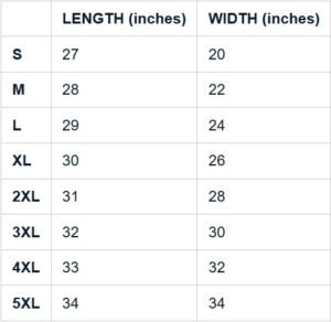 I-Design Unisex Sweatshirt - Size Chart